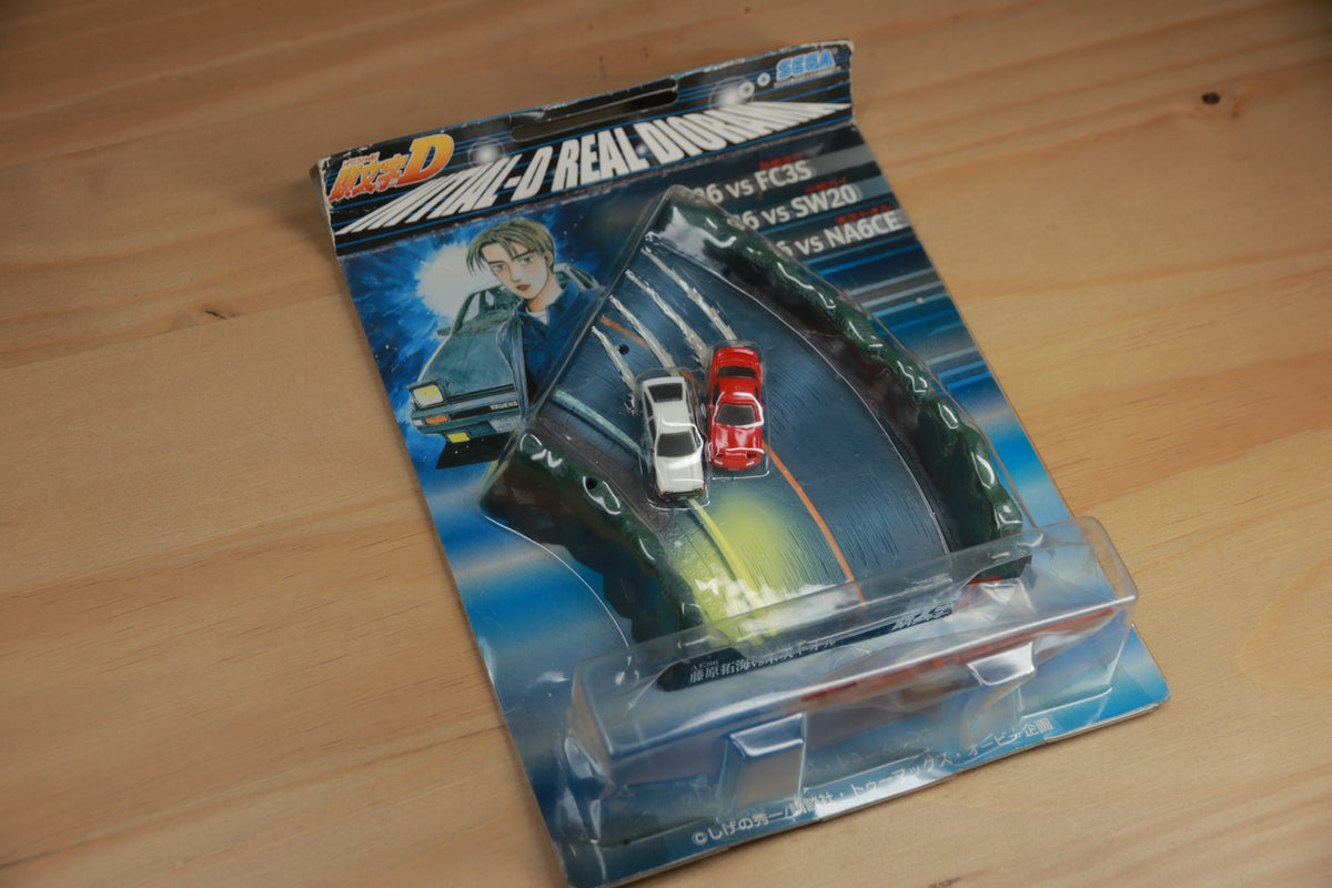 Vintage SEGA Initial D Mini Diorama AE86 vs Mazda Roadster NA Rare Japan Import