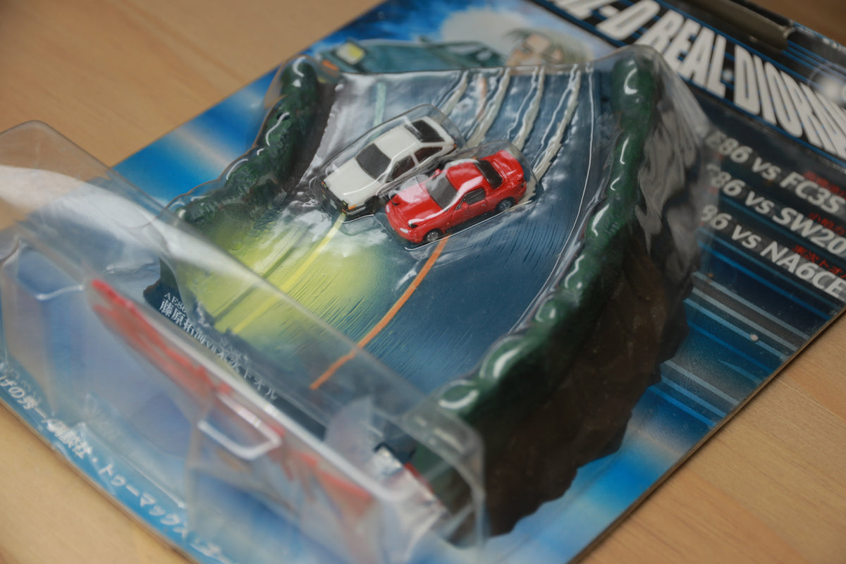 Vintage SEGA Initial D Mini Diorama AE86 vs Mazda Roadster NA Rare Japan Import