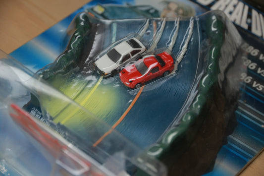 Vintage SEGA Initial D Mini Diorama AE86 vs Mazda Roadster NA Rare Japan Import