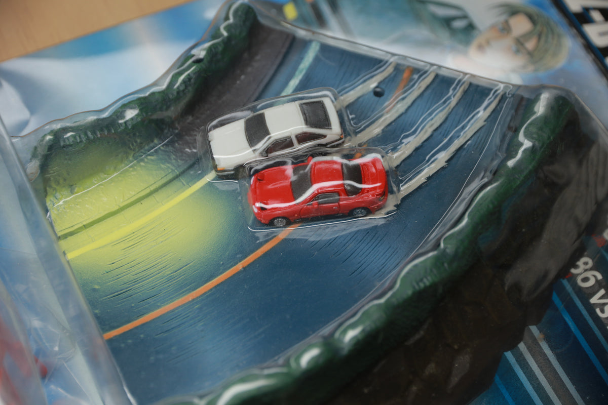 Vintage SEGA Initial D Mini Diorama AE86 vs Mazda Roadster NA Rare Japan Import