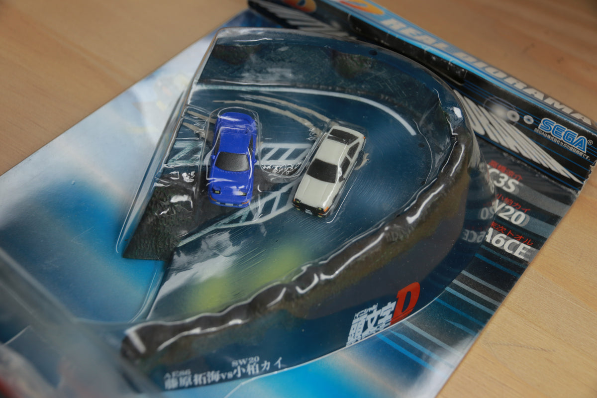 Vintage SEGA Initial D Mini Diorama AE86 vs SW20 Super Rare Japan Import