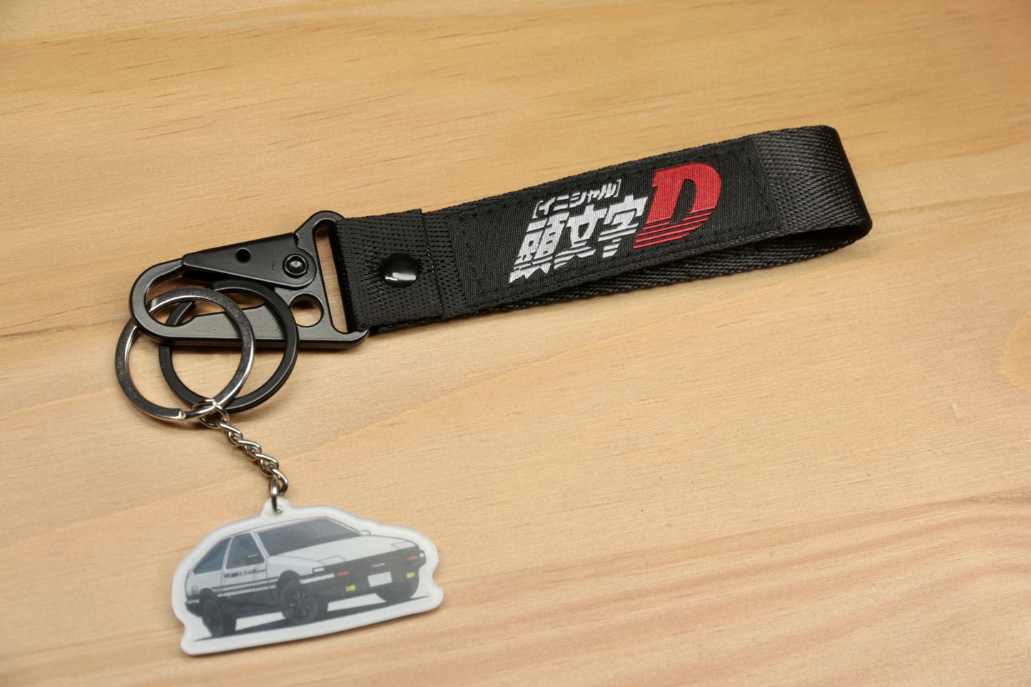 Initial D Nylon Key Chain with FUJIWARA TOFU Shop AE86 Keyring